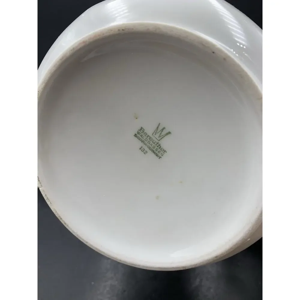 Vintage Bareuther Waldsassen Bavaria Germany Coffee Teapot With Floral Pattern